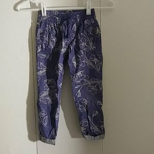 Slate Blue Floral Pants (used ok condition)